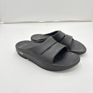 Oofos Ooahh Slide Sandals Women’s 7 Men’s 5 Black Recovery Athleisure Comfort